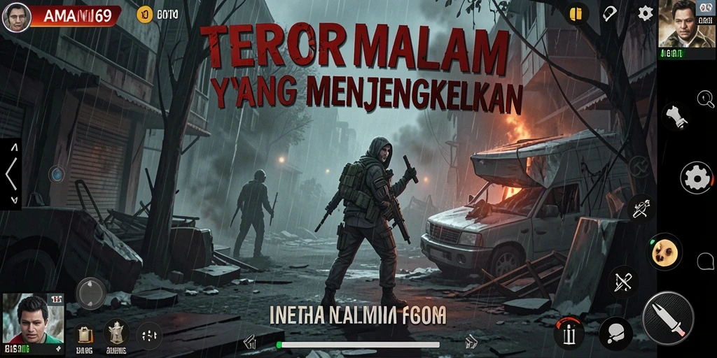 Tampilan gameplay seram dan menegangkan di AMAN69.