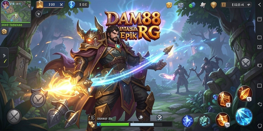 Screenshot menunjukkan aksi seru dan grafis menawan dalam gameplay RPG DAM88.