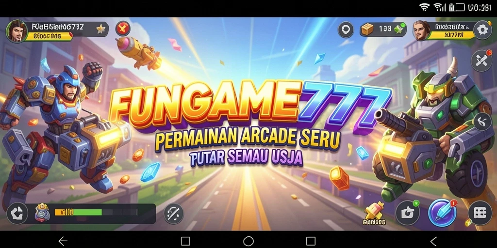 Tampilan gameplay FUNGame777 dengan grafis yang cerah dan seru.