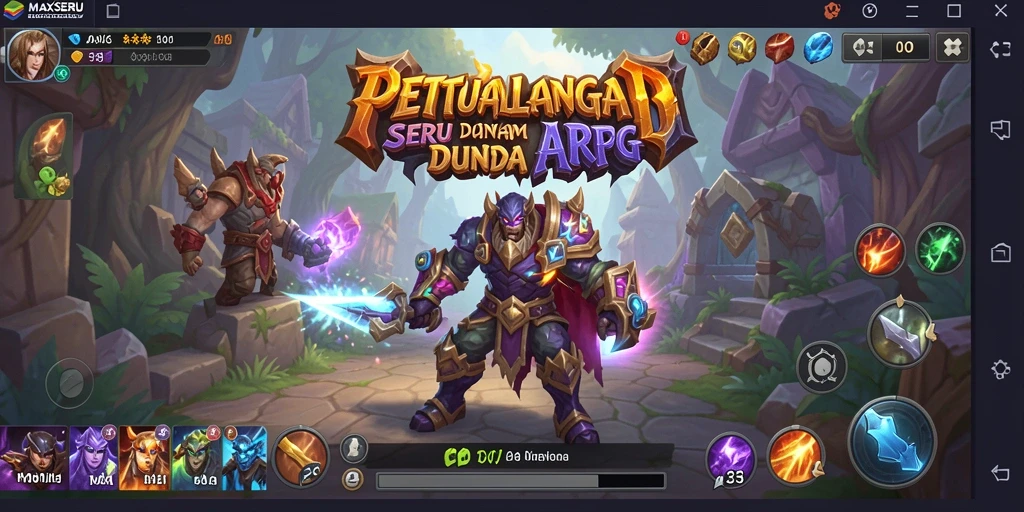 Tampilan gameplay ARPG yang memukau dari MAXSERU.
