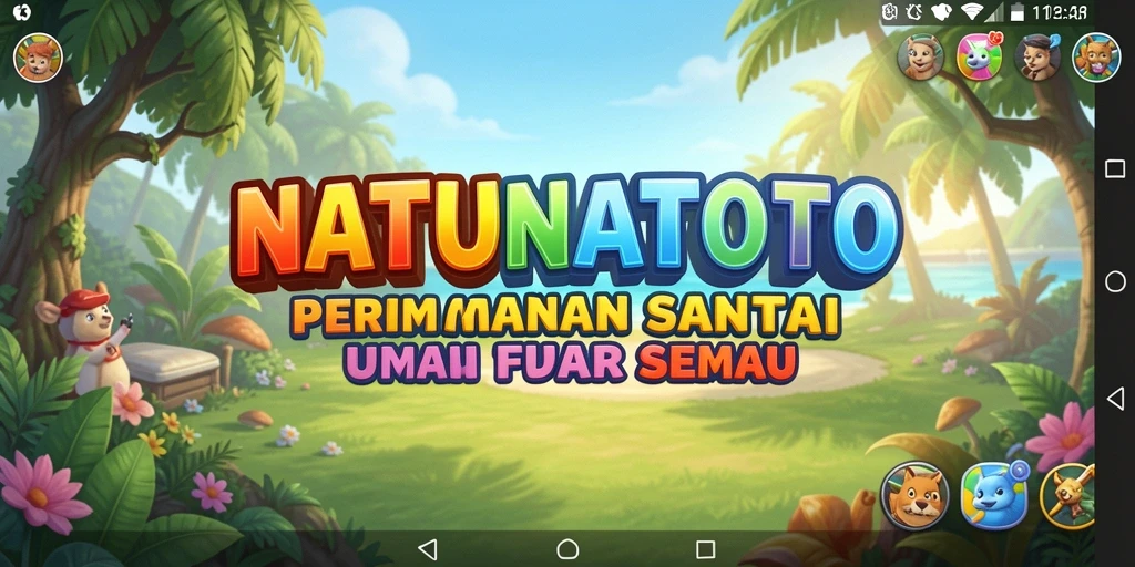 Tampilan permainan NATUNATOTO yang penuh warna dan menarik.