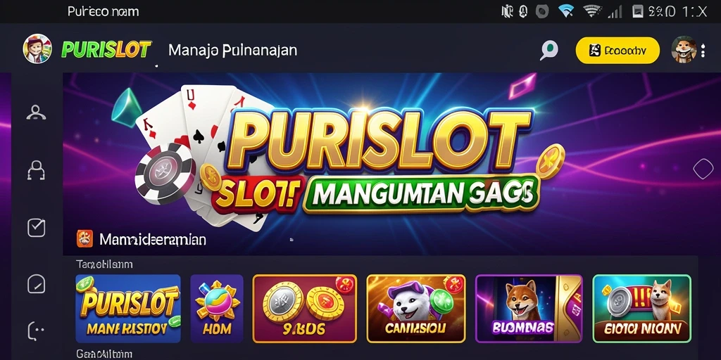 Tampilan gameplay menarik dari PURISLOT dengan berbagai permainan slot.