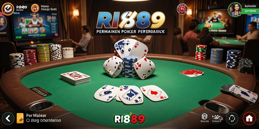 Gameplay seru dalam aplikasi Poker RI889 yang menampilkan keahlian pemain.
