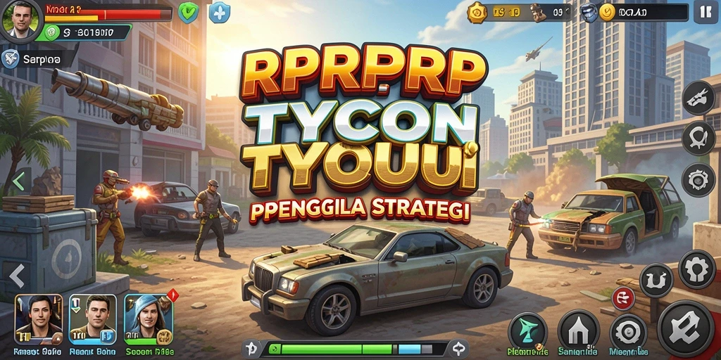 Screenshot gameplay RPRPRP yang menampilkan pengalaman pengelolaan bisnis Tycoon.