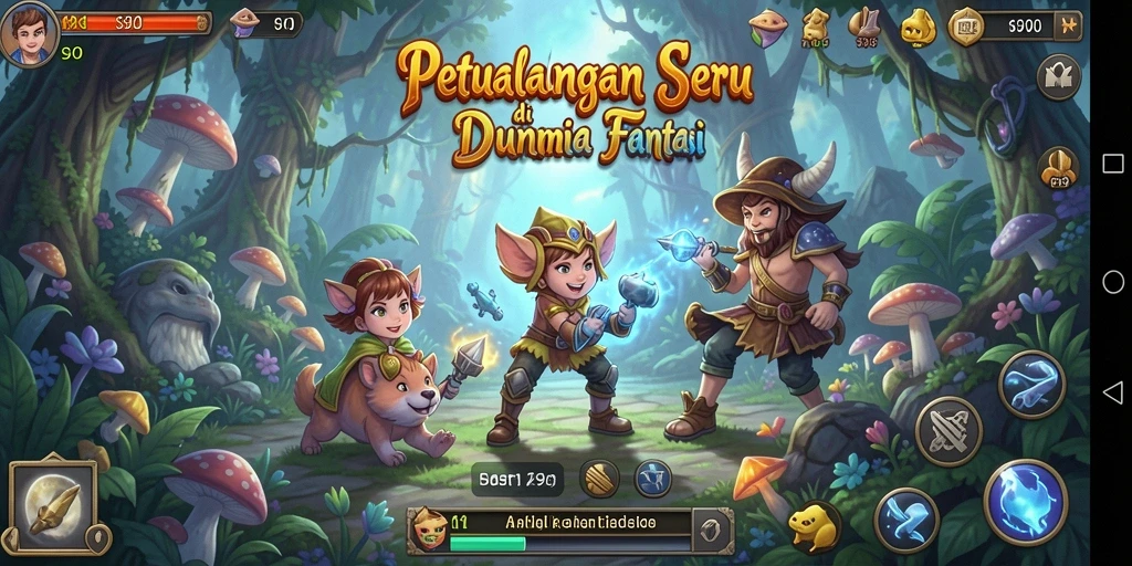 Screenshot gameplay S80 menunjukkan aksi epik dalam petualangan RPG.