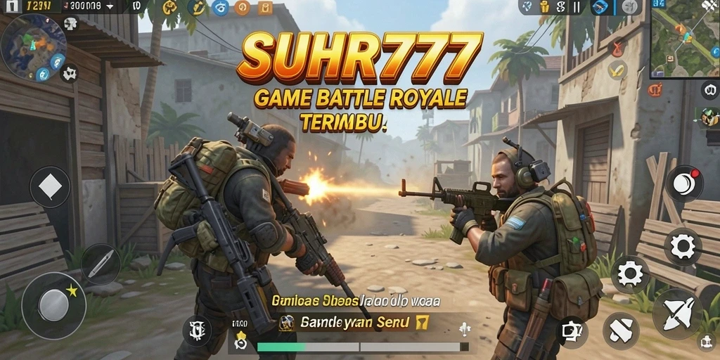Tampilan gameplay SUHU777 dalam pertempuran Battle Royale yang mendebarkan.
