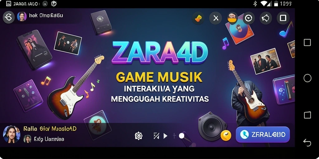 Screenshot ZARA4D menampilkan gameplay musik yang seru dan interaktif.